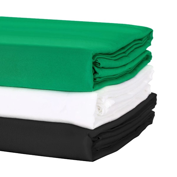FONDO DE TELA  3X6M WEIFENG (algodón muselina ,cada uno, negro, verde, blanco)