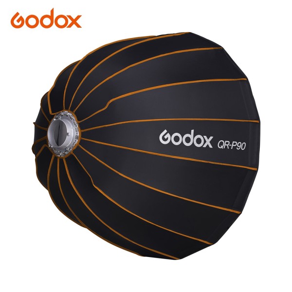 Sofbox Parabolic GODOX P90 QR armado rápido incluye 2 telas difusoras