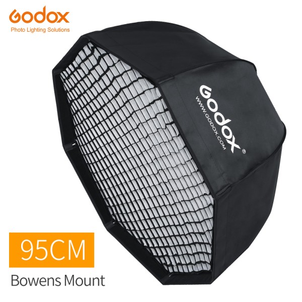 softbox octogonal  GODOX SB-UE95 95cm armado rápido montura bowens con grilla