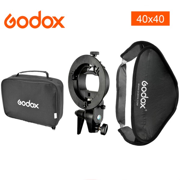 Sofbox plegable 40x40 GODOX SGUV 40x40 (bracket s2y 2 tela difusoras)