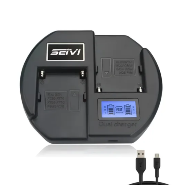 CARGADOR DUAL SEIVI PARA BATERÍA NP-F970