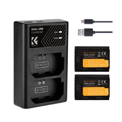 Kit 2 Baterías + Cargador Dual K&F Concept NP-FZ100 (KF28.0016)