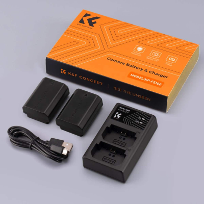 Kit 2 Baterías + Cargador Dual K&F Concept NP-FZ100 (KF28.0016)