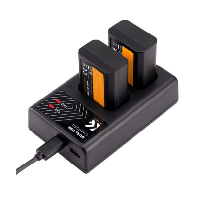 Kit 2 Baterías + Cargador Dual K&F Concept NP-FW50 (KF28.0015)