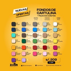 Fondo de Cartulina Mate 2.7m X 10m (Color Entero)