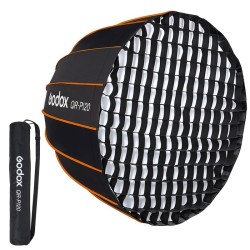 Softbox Parabólico GODOX P120 QR armado rápido incluye 2 telas difusoras